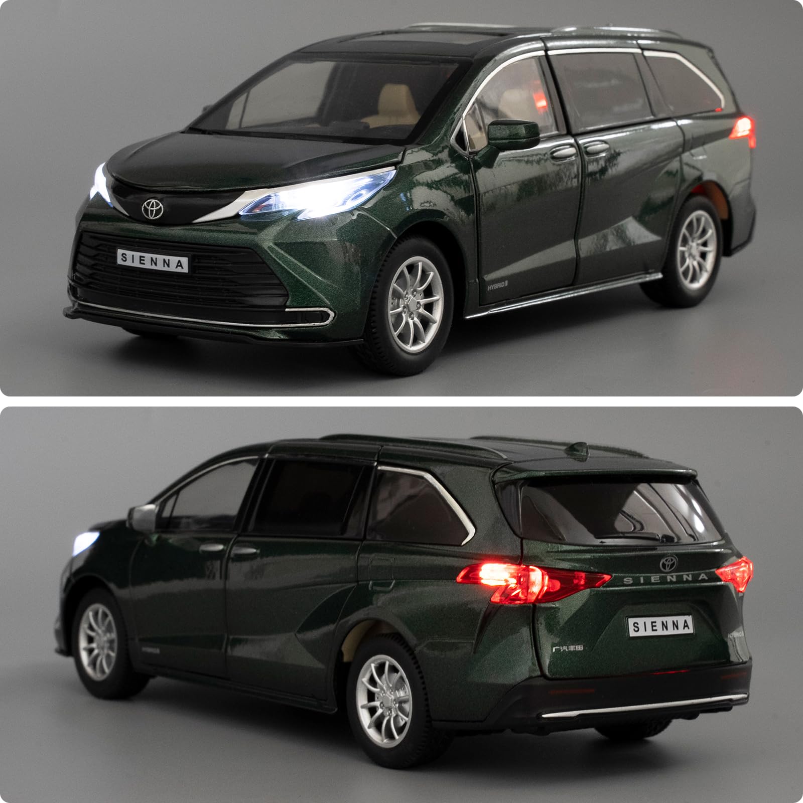 Amazon.com: BDTCTK 1:24 Compatible for Sienna MPV Car Model, Pull